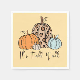 Trendy Fall Pumpkin | Zitat "It's Fall Y'all" Serviette