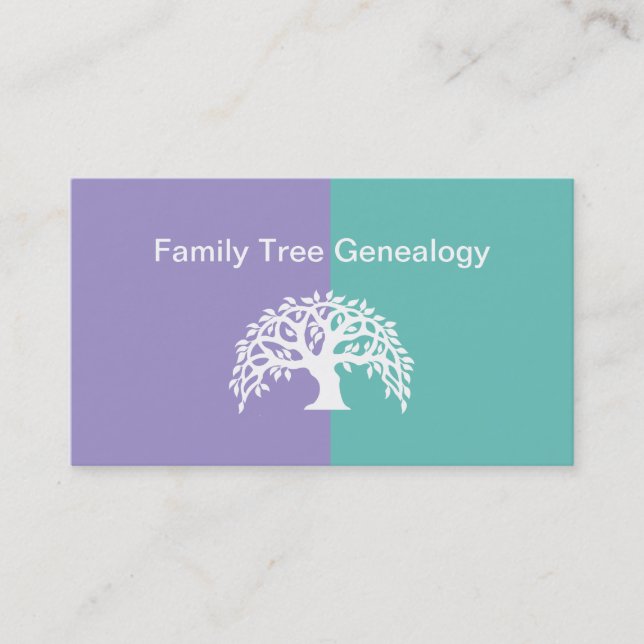 Trendy Family Genealogy Services Visitenkarte (Vorderseite)