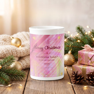 Trendy family name customised christmas mugs prozellantasse