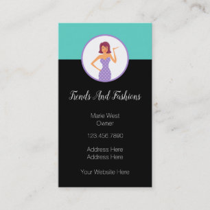 Trendy Fashion Boutique Theme Visitenkarte
