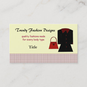 Trendy Fashion Designs Business Visitenkarte
