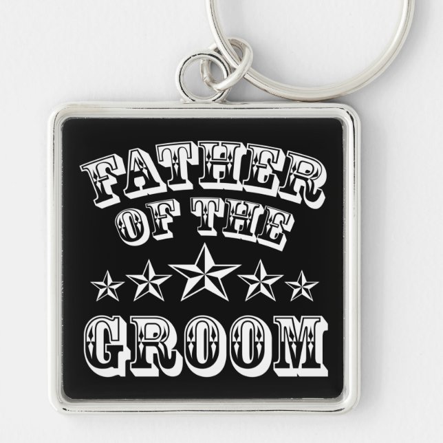 Trendy Father Of The Groom Keychain Schlüsselanhänger (Vorne)