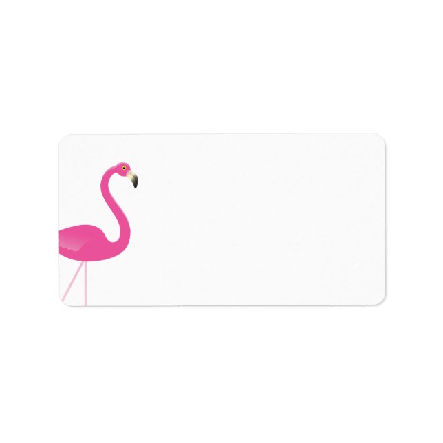 Trendy Flamingo Address Label Adressaufkleber (Vorne)