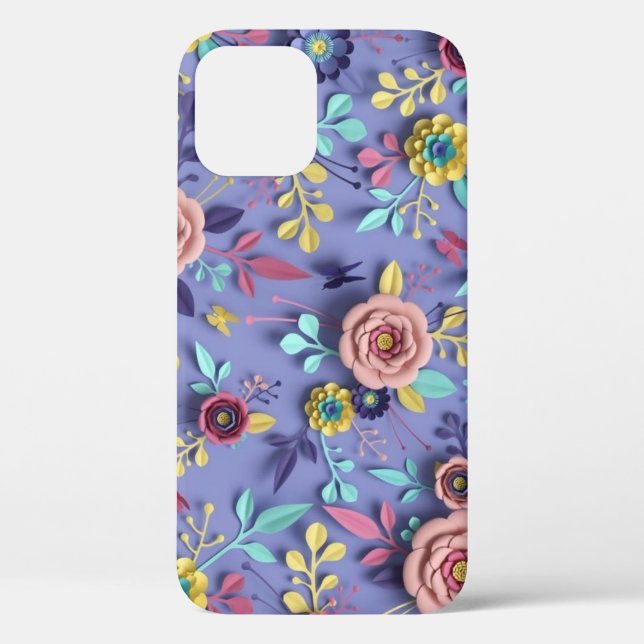 Trendy Floral Case-Mate iPhone Case (Rückseite)