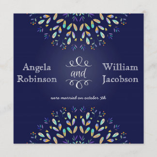 Trendy Floral Chalkboard Post Hochzeit Einladung
