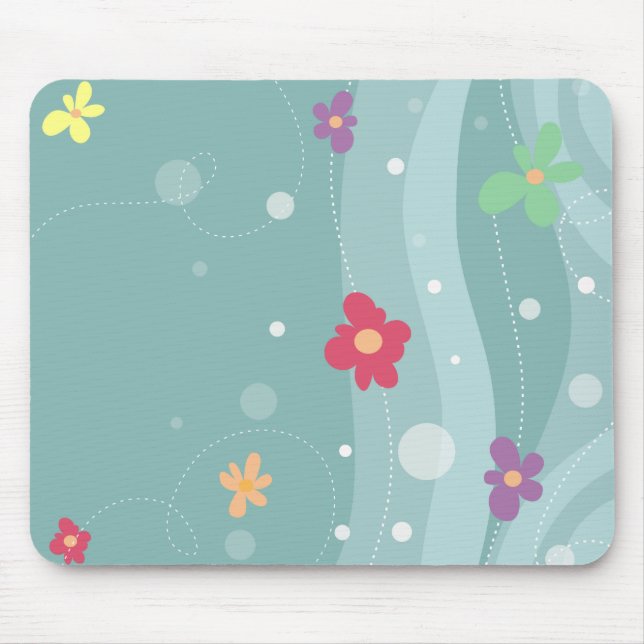 Trendy Floral Mousepad (Vorne)