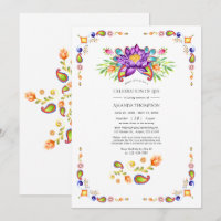 Trendy Floral Paisley Indian Celebration of Life