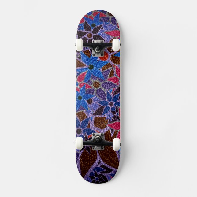 Trendy Floral Pattern #12 Skateboard (Vorderseite)