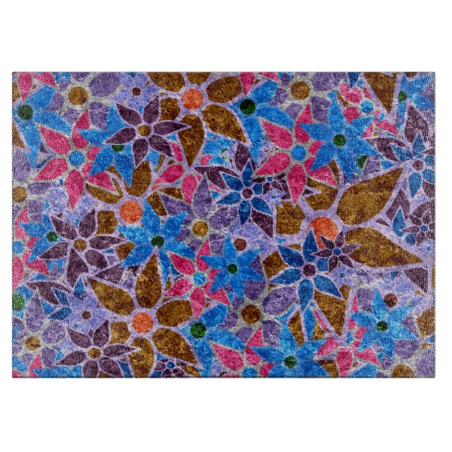 Trendy Floral Pattern #13 Schneidebrett (Vorderseite)