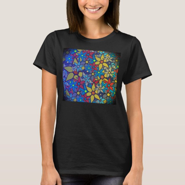 Trendy Floral Pattern #3 T-Shirt (Vorderseite)