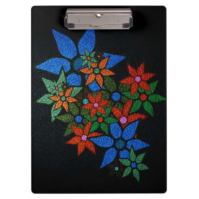 Trendy Floral Pattern #5 Klemmbrett (Vorderseite)