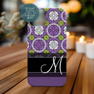 Trendy Floral Pattern - Orchid und Lime Green Case-Mate iPhone 14 Hülle