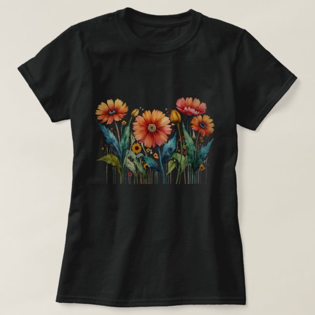 Trendy floral Shirt , Design für Frauen einzigarti (Design vorne)