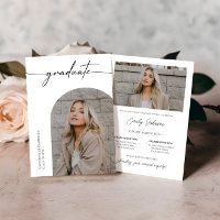 Trendy Foto Chic Graduation Party Einladung