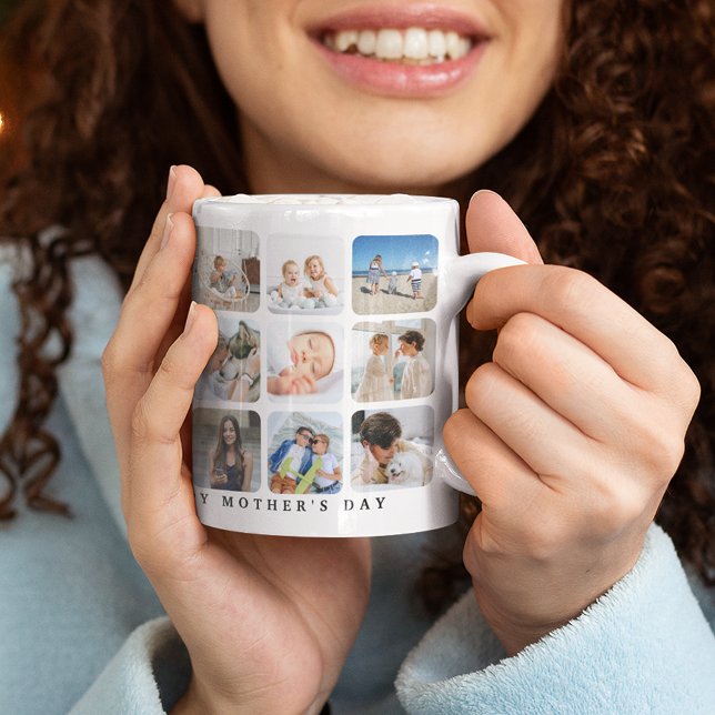 Trendy Foto Collage 'Happy Mother's Day' Geschenk Kaffeetasse (Von Creator hochgeladen)