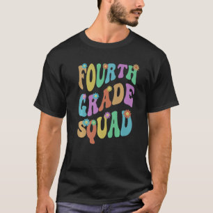 Trendy Fourth Grade Squad Teacher Hello 4th Gr Ret T-Shirt