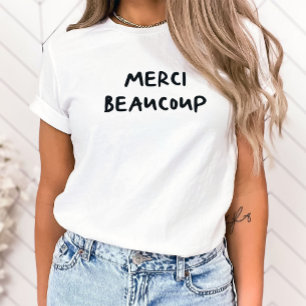 Trendy French Handgeschriebener Text   Merci Beauc T-Shirt