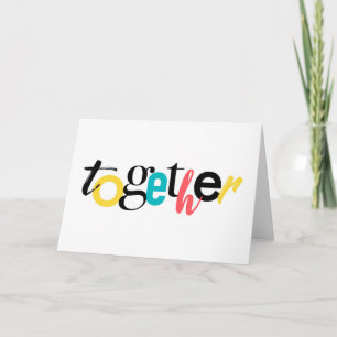 Trendy, fröhlich, urbane Typografie von Together Karte