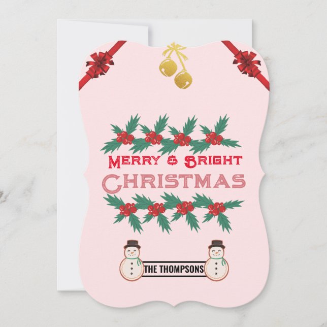 Trendy fröhliche und helle Weihnachten (Vorderseite)