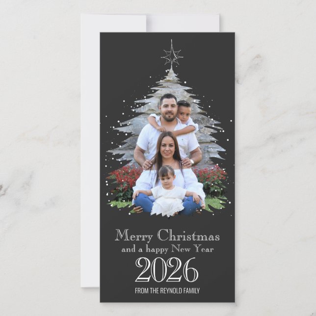 Trendy Frory Weihnachtsbaum Form 2023 Foto Grau (Vorderseite)
