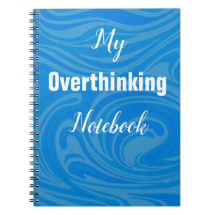 Trendy Funny Overthinking Notebook Journal Notizblock