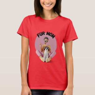 Trendy Fur Mama T - Shirt - Liebe von Haustieren i