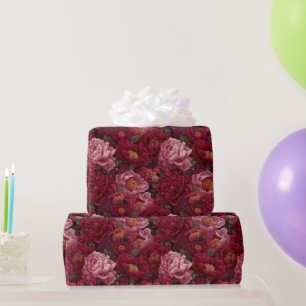 Trendy Garden Inspiriert Peonies Print Geschenkpapier