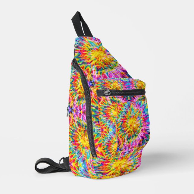 Trendy Gefärbte Krawatte Crossbody Bag (Linke Seite)