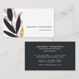 Trendy Geometric Brush Strokes Business Card Visitenkarte