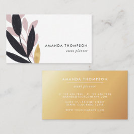 Trendy Geometric Brush Strokes Business Card Visitenkarte