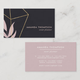 Trendy Geometric Brush Strokes Collage Business Ca Visitenkarte