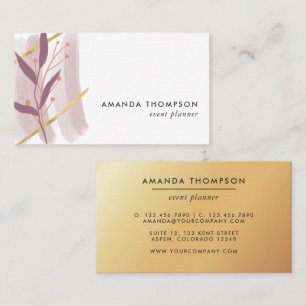 Trendy Geometric Brush Strokes Collage Business Ca Visitenkarte