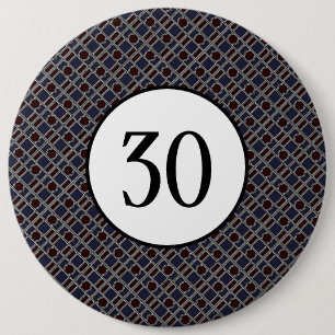 Trendy Geometric Pattern, Modern Birthday Party Button