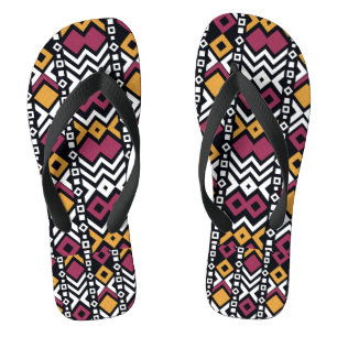 Trendy geometrisch farbige Blöcke Flip Flops