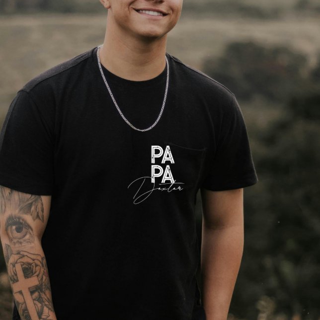 Trendy Geschenk für Vater Personalisiert Name Einz T-Shirt (Von Creator hochgeladen)