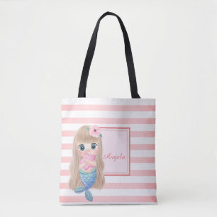 Trendy Gestreift, Baby Meerjungfrau Tasche