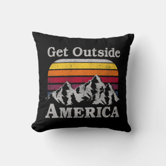 Trendy Get Outside America Mountain Climbing Hikin Kissen