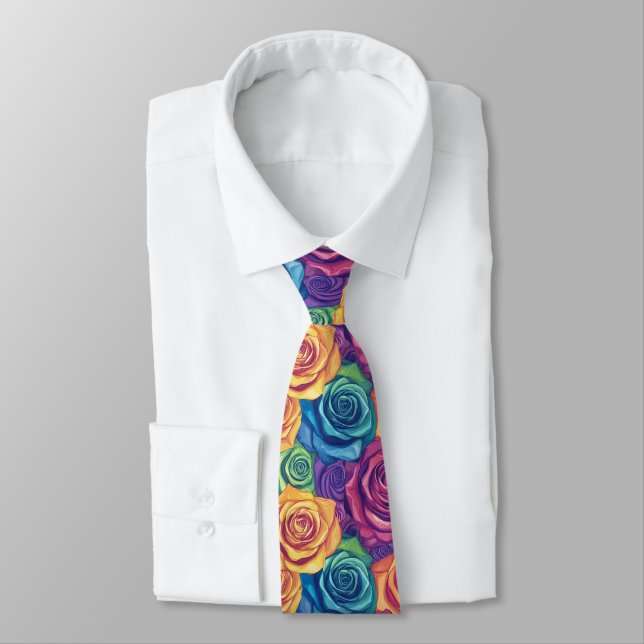 Trendy Gifts For Father Rose Floral Krawatte (Gebunden)