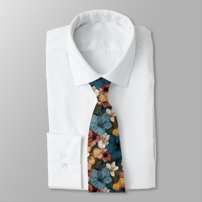 Trendy Gifts For Him Tropical Floral Krawatte (Gebunden)