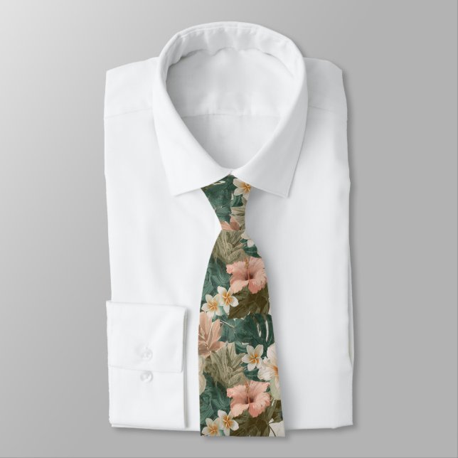 Trendy Gifts For Him Tropical Flower Krawatte (Gebunden)