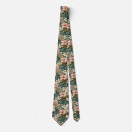 Trendy Gifts For Him Tropical Flower Krawatte