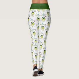 Trendy Gin Lover Cocktail Glass Stilvoll Weiß Leggings