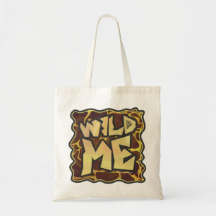 Trendy Giraffe Brown und Gelb Print Tragetasche