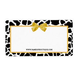 Trendy Giraffe Print Yellow Bow Fashion Boutique