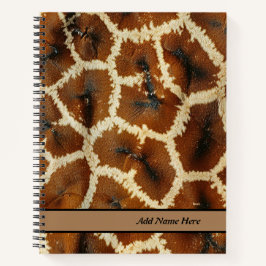 Trendy Giraffe Skin Brown, benutzerdefinierbarer N Notizbuch