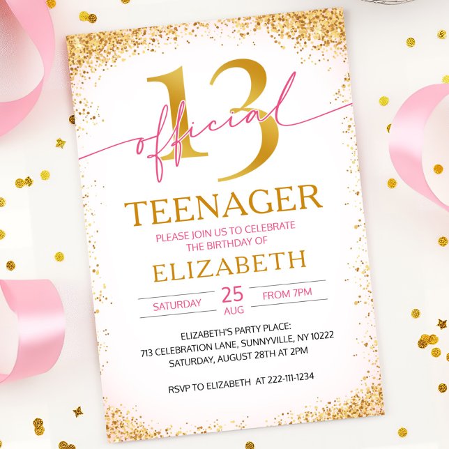 Trendy Girl 13. Geburtstag Einladung (Von Creator hochgeladen)