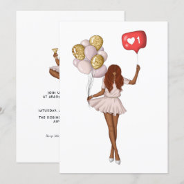 Trendy Girl Birthday Einladung