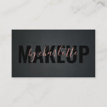 Trendy Girly Black Pink Makeup Artist Friseur Salo