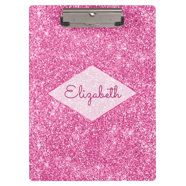 Trendy Girly Bling heißes Klemmbrett (Vorderseite)