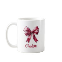 Trendy Girly Coquette Pink Bow Tasse